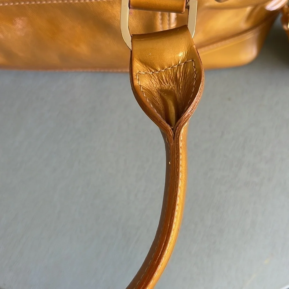 Gold patent Longchamp Legende doctor’s bag/satchel - Picture 8 of 9
